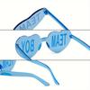 20 Pcs Heart-shaped Sunglasses Women Love Cat Eye Frameless Color Lens Party Travel Accessories