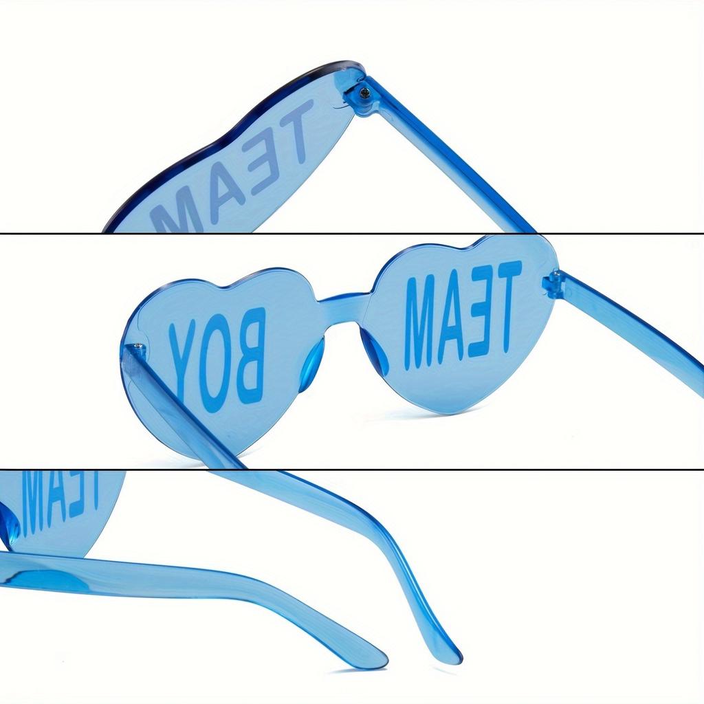 20 Pcs Heart-shaped Sunglasses Women Love Cat Eye Frameless Color Lens Party Travel Accessories