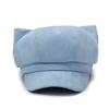 Adjustable Newsboy Cap Solid Color Octagonal Hat Casual Cat Ear Beret  Women