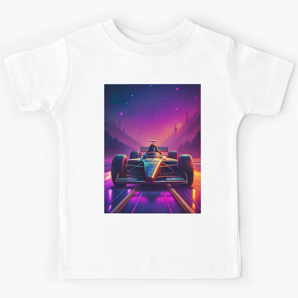 Futuristic Racing Car Sci-Fi Colors Speed F1 Kids T-Shirt 130
