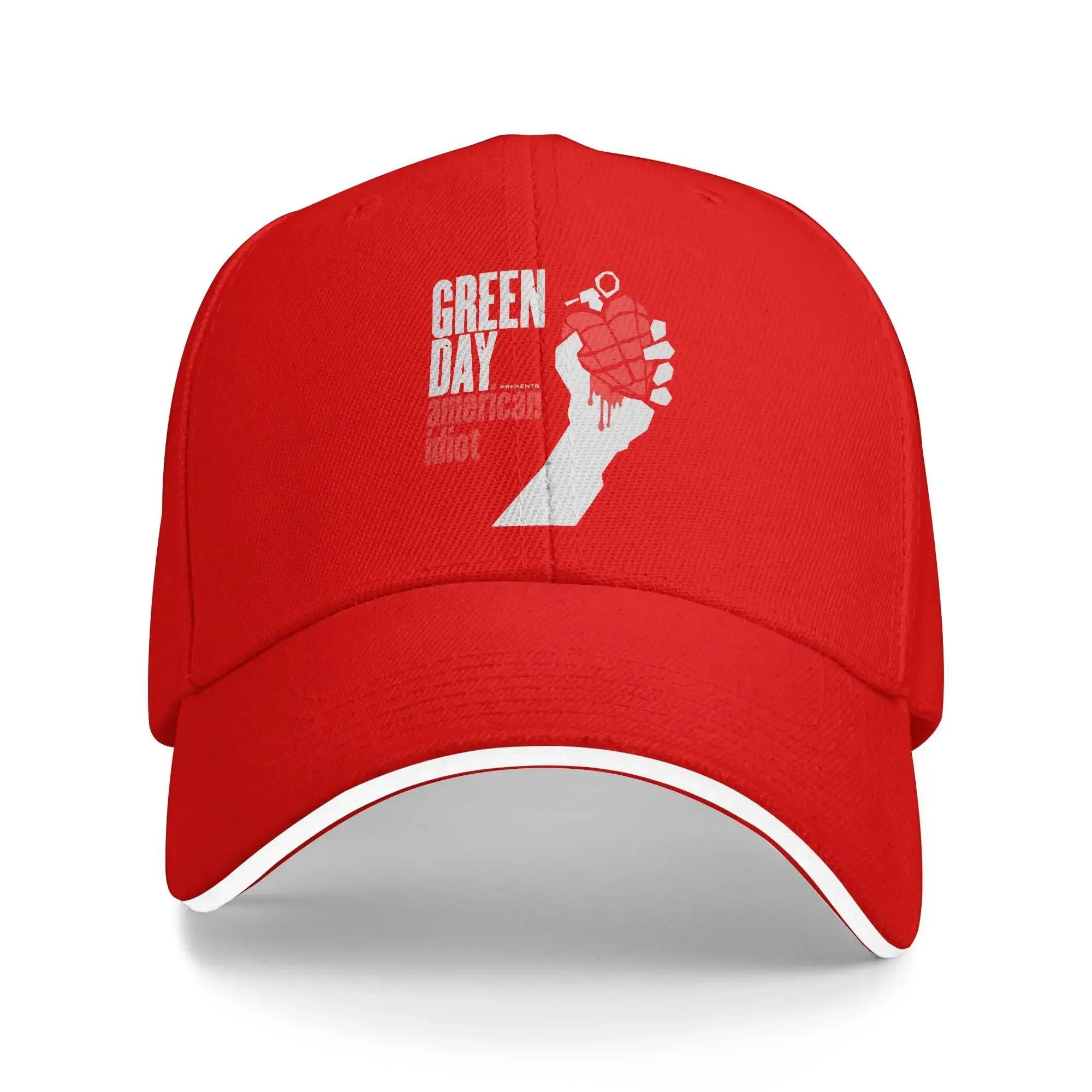 

Greendays Casual Baseball Cap Band Outdoor Sports Hip Hop Hats Spring Breathable FeUnisex Unisex Design Snapback Cap One Size