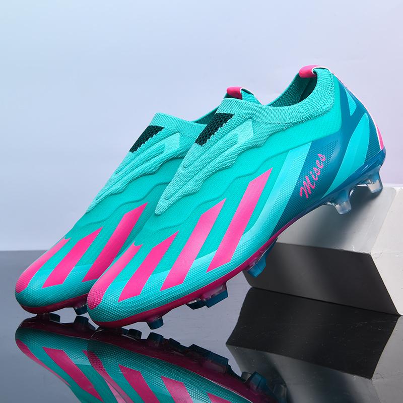 New Men Football Boots Cleats Outdoor Sport Training Breathable Soccer Shoes Long Spikes FG Boys Non Slip Match Comfortable