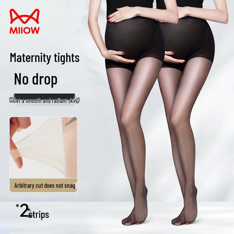 Mao Ren Maternity Thin Anti-Snag Tummy Support Pantyhose
