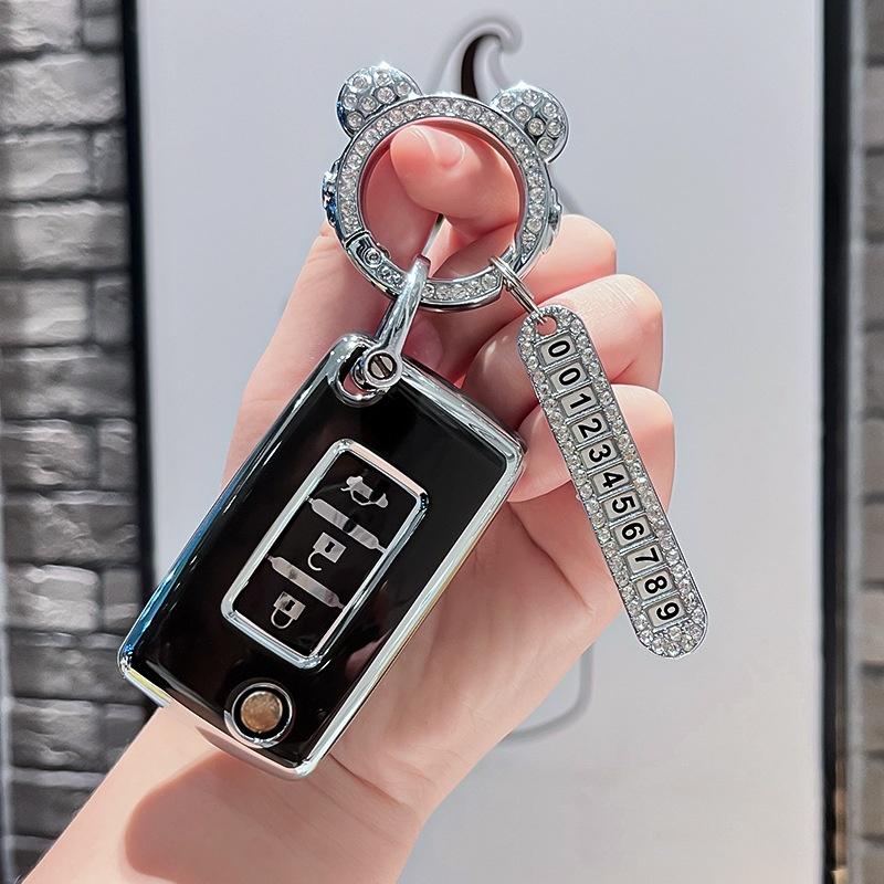 TPU Car Remote Key Case Cover Protect Shell Fob For Mitsubishi Eclipse Cross GK1W/2W/9W 2017 2018 2019 2020 ASX MIT11R Flip