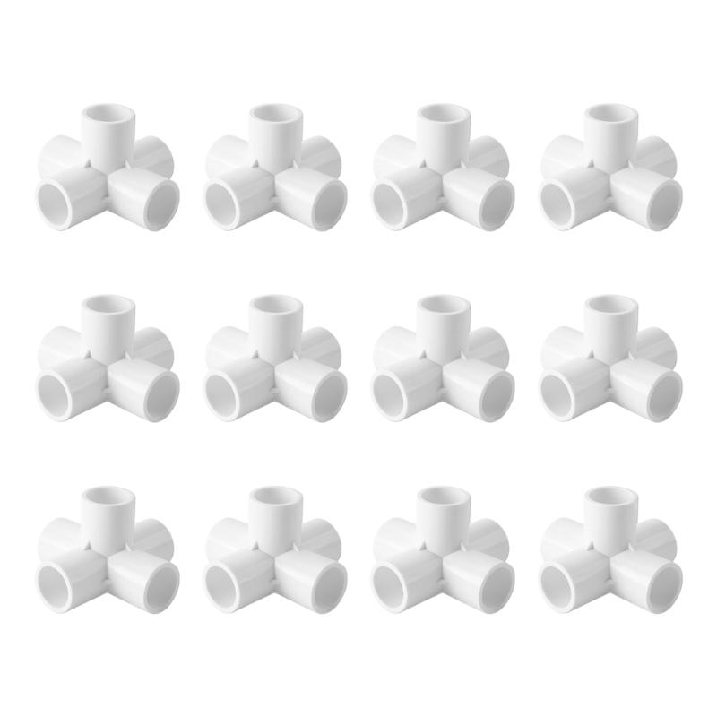 12PCS Professional Water Pipe Couplings Building Furniture Greenhouse Shed Pipe for Home Plumbing and Irrigation Systems