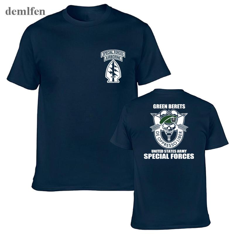New Special Forces Group Airborne Military Tshirt Unisexs Cotton T Shirt Short Sleeve Novelty Funny Tops Tees