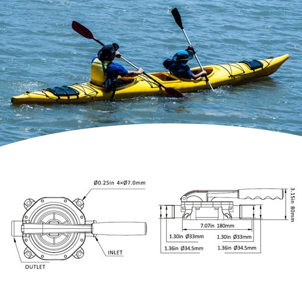 Plastic Handle Marine Manual Diaphragm Hand Bilge Water Pump for Boat Yacht SFDHP G720 01