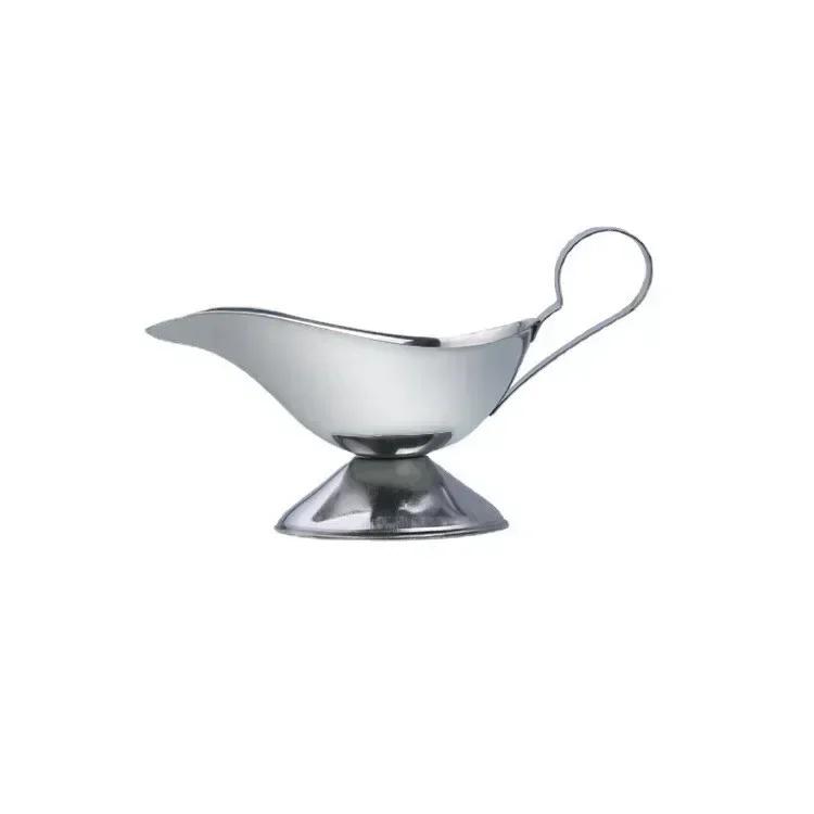 Stainless Steel Sauce Boat Sauce Storage Box 304 Sauce Dripless Lip Salt Spice Gravy Boat Kitchen Restaurant steak  Lip