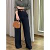 Elegant Plus Size Women's Wide-Leg High-Waisted Trousers