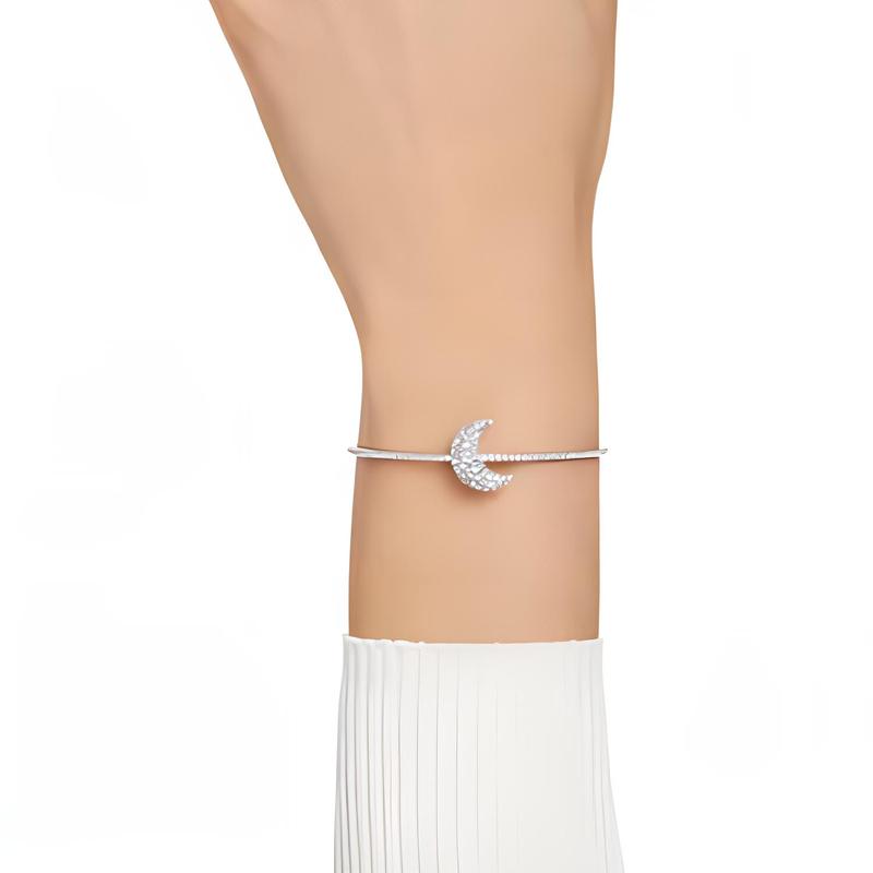 Swarovski Crystal-encrusted Sublima Rhodium-plated Bracelet for Women Silver 5666175
