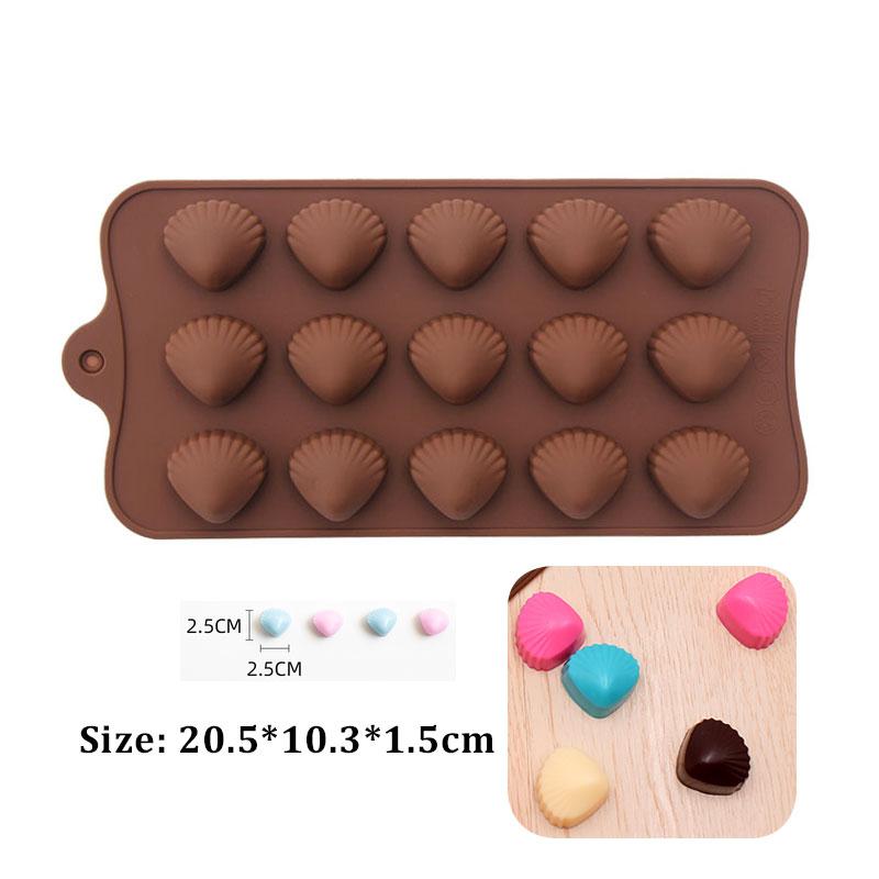 30-58 Chocolate Mould Handmade Candy Jelly Pudding Mold Flower Heart Shape Silicone Moulds Baking Tool