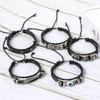 Fashionable Leather Bracelet Set Soft Bracelet Fashion Accessory Adjustable Bracelet Comfortable Bracelet for Daily