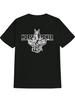 "Horse Power" Graphic Tee - Humorous Vintage-Inspired Black Short Sleeve T-shirt with Muscular Horse Design