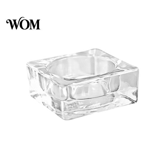 Durable Glass Candle Holder Flower Tealight Holder, Plum Blossom Cafe for Home Party Decor, Wedding Table Centerpiece Transparent