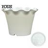 Modern Matte Planters for Office Large Flower Pots with Drainage Holes And Tray Saucers, Ruffled Edge Planter Leakage Proof Balcony Indoor Outdoor