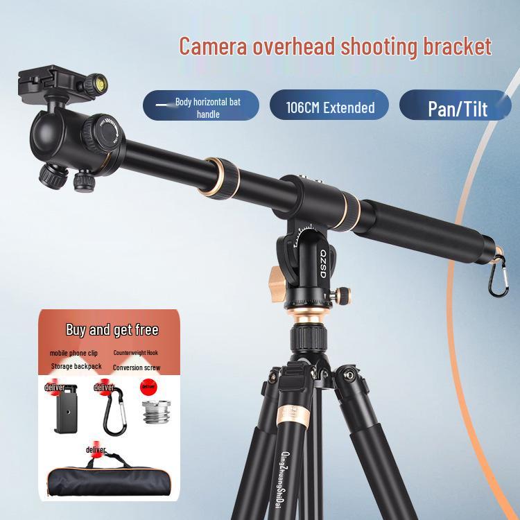 8 Lightweight Camera Overhead Shooting Bracket DSLR Tripod Extension Rod Set for Mirrorless or Mobile Horizontal Shooting
