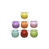 4 Citronella Candles With Glass Jar Ø8x8cm Assorted Colors