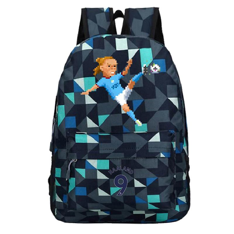 Mochila Mundial Haaland Gran Capacidad Duradera Mochila Escolar Deportiva