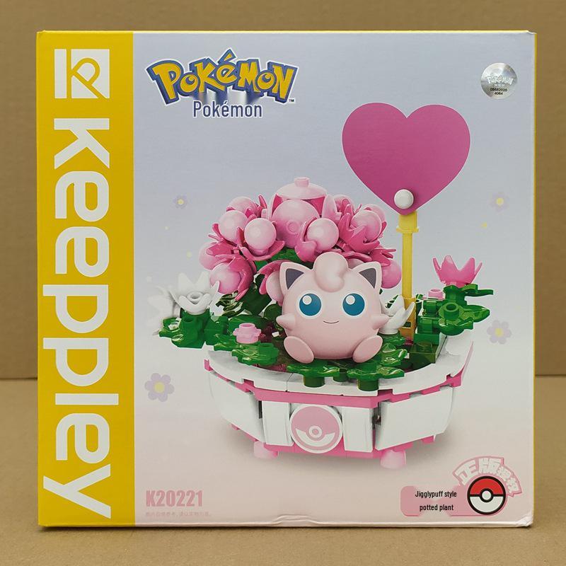 Pokémon Bonsai Building Blocks: Bulbasaur, Gengar, Pikachu, Squirtle Models – Perfect Gift for Fans