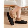 Unisex Thermal Knit Ankle Socks for Cold Weather Nonslip Grip Bottom Soles Floor Socks Thick Fleece Lined Slipper Socks