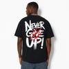 Men's Never Give Up Graphic T-Shirt Casual Crew Neck Short Sleeve Tee