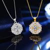 Exquisite Sterling Silver Kaleidoscope Moissanite Pendant Necklace for Women