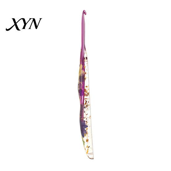 Decorative Crochet Needle Resin Hook for Beginners, Crocheting Lovers, 2.0mm-8.0mm Ergonomic with Long Floral Handle Blankets, Dolls, Shawls,
