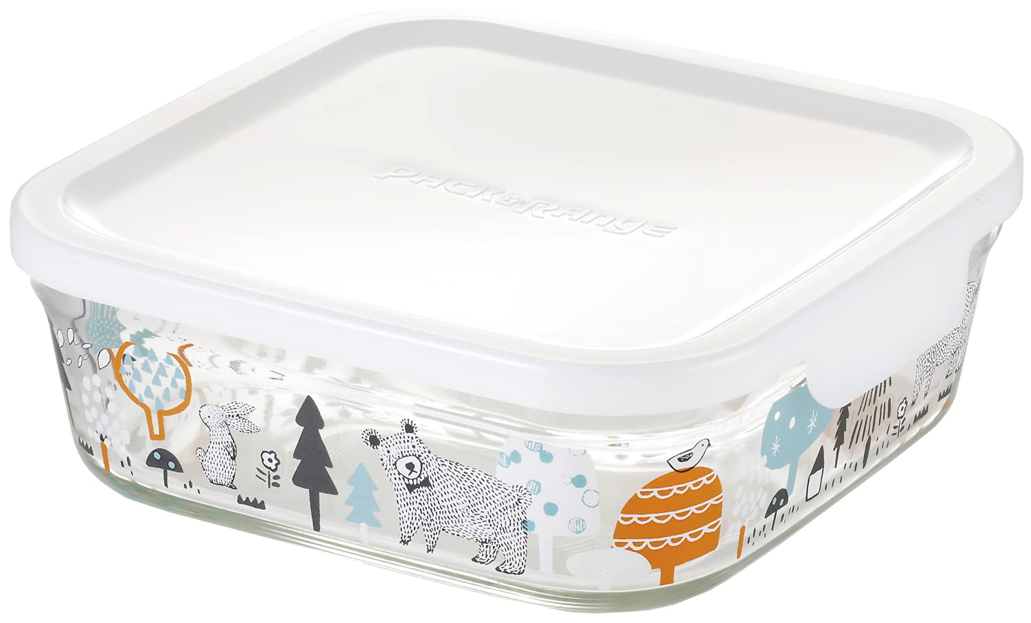 

iwaki Glass Airtight Shinji Kato no the Heat-Resistant Container, Mori Nakade (In Forest) Square, 800ml, B3247-SNE