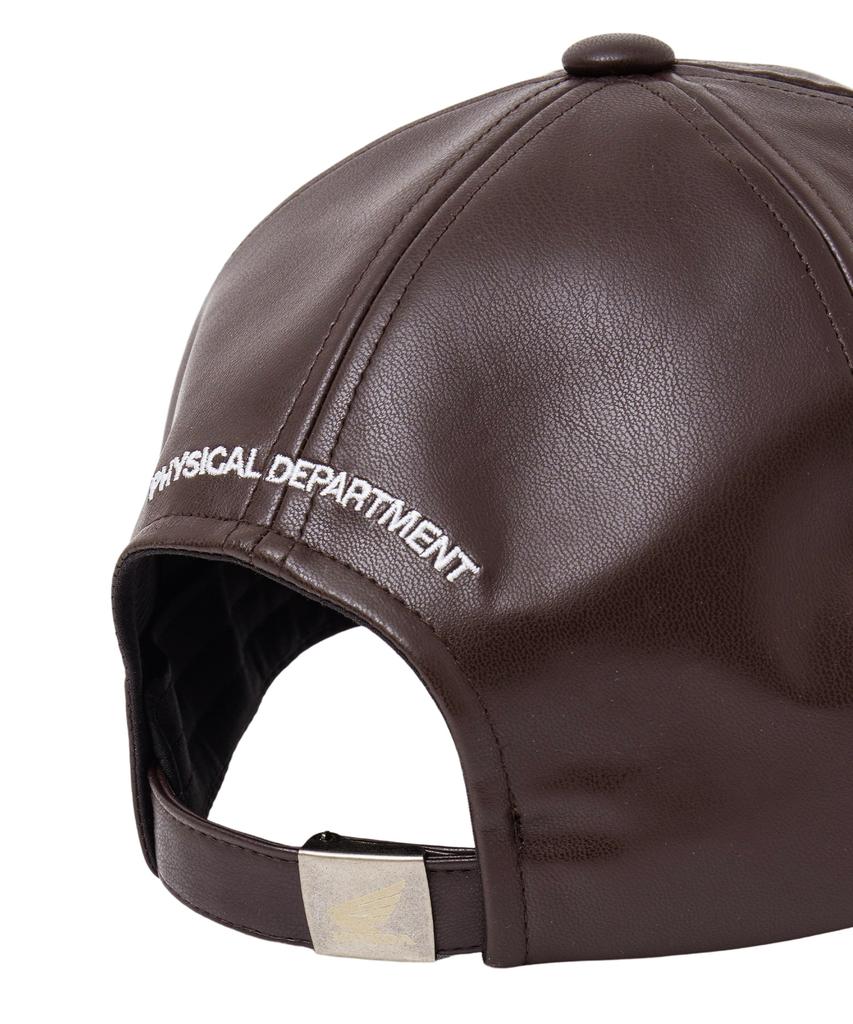 PHYPS MOTORCYCLE Engineered Leather Ball Cap Brown