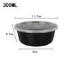 Thickened Disposable Black Takeout Bowls Round Rectangular Microwave Safe Plastic Food Containers