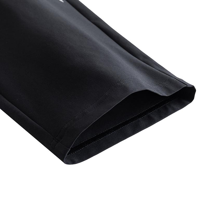 Anta Running Series Casual Simple Solid Color Straight Leg Knitted Sports Pants Men Bottoms Basic-Black 952525504-4