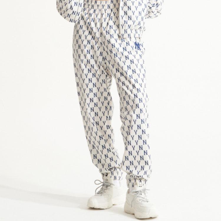 New MLB Knitted Sweatpants Unisex Cream 3AWPM0121-50CRS