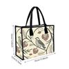 Floral Bird Printed Casual Tote Bag Large Capacity Reusable Daily Shoulder Bag for Women