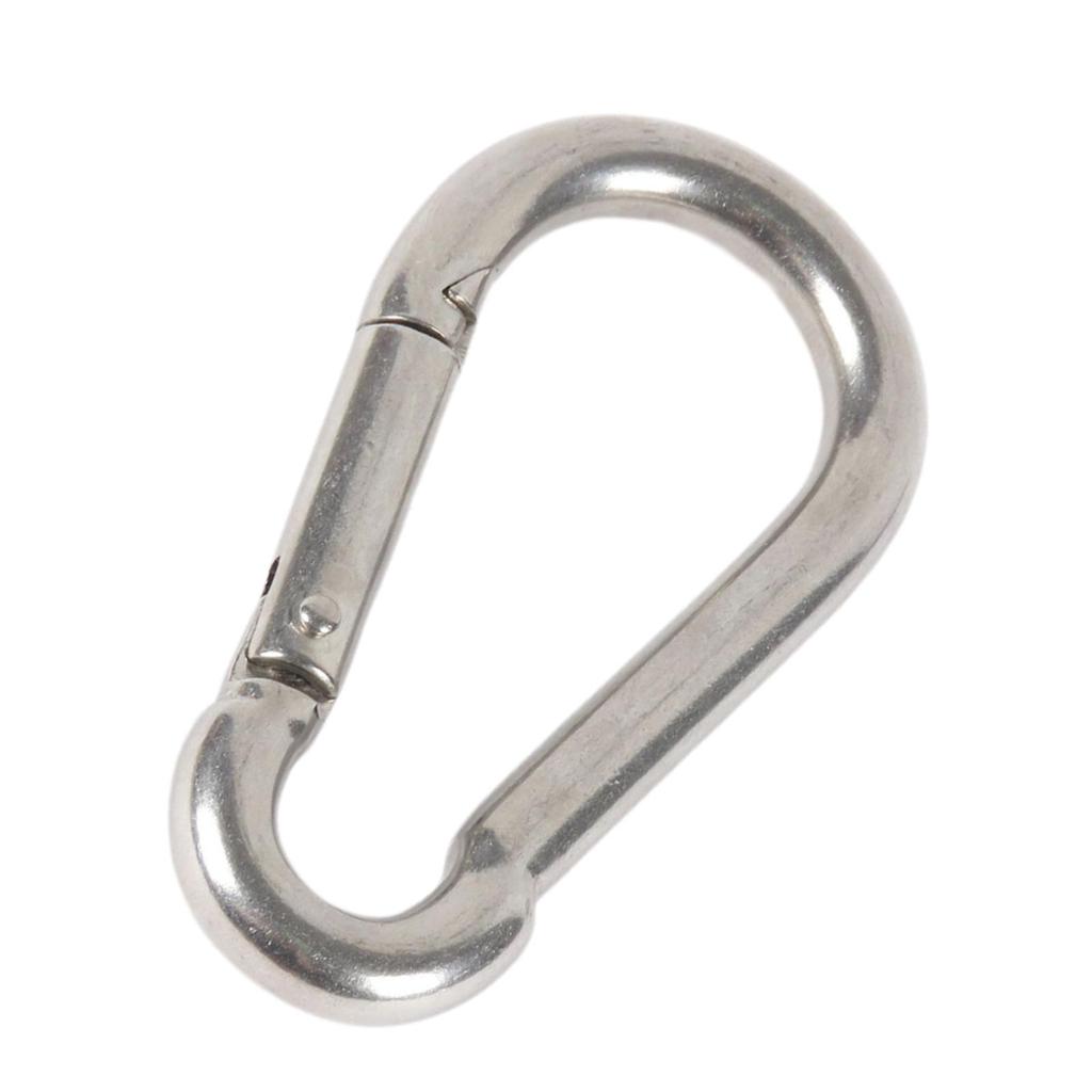 316 Stainless Steel Carabiner Clips, Heavy Duty Spring Snap Hooks for Gym, and Outdoor Activities -