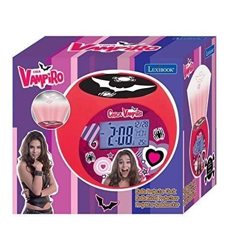 LEXIBOOK - Chica Vampiro - Children's Alarm Clock Radio with Image Projections