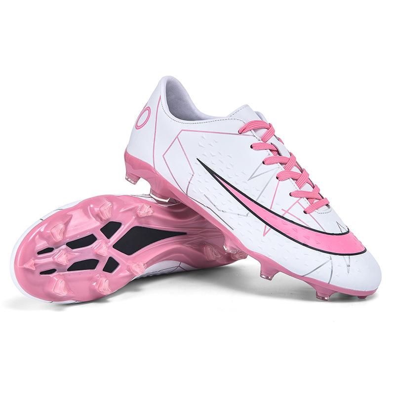 Low-Top Football Shoes Men'S And Women'S Ag Spiked Leather Feet Youth Students Non-Slip Outdoor Game Sports Shoes