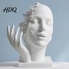 Abstract Broken Face Art Sculpture Sculpture Nordic Minimalist Plastic Statue Modern Decor 3D Printed Deconstructive Ornament for Living Room Study