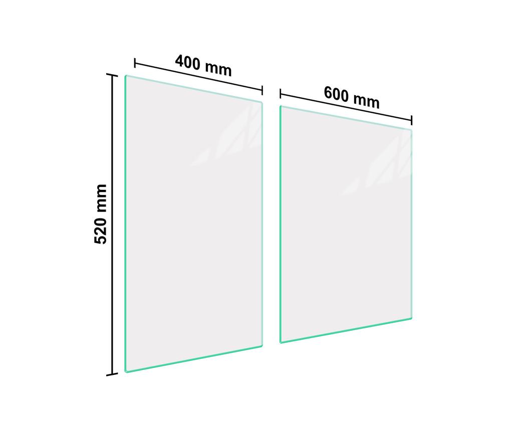 GLASS CUTTING BOARD 40+60x52 WHITE 7in1