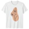 Minimalist Line Art Floral Bloom TShirt Botanical Illustration Nature Birthday