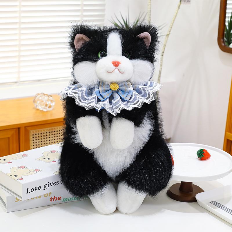 Cross-border Cat Doll Backpack: Plush Simulation Double Shoulder Toy, Ideal Gift for Girls
