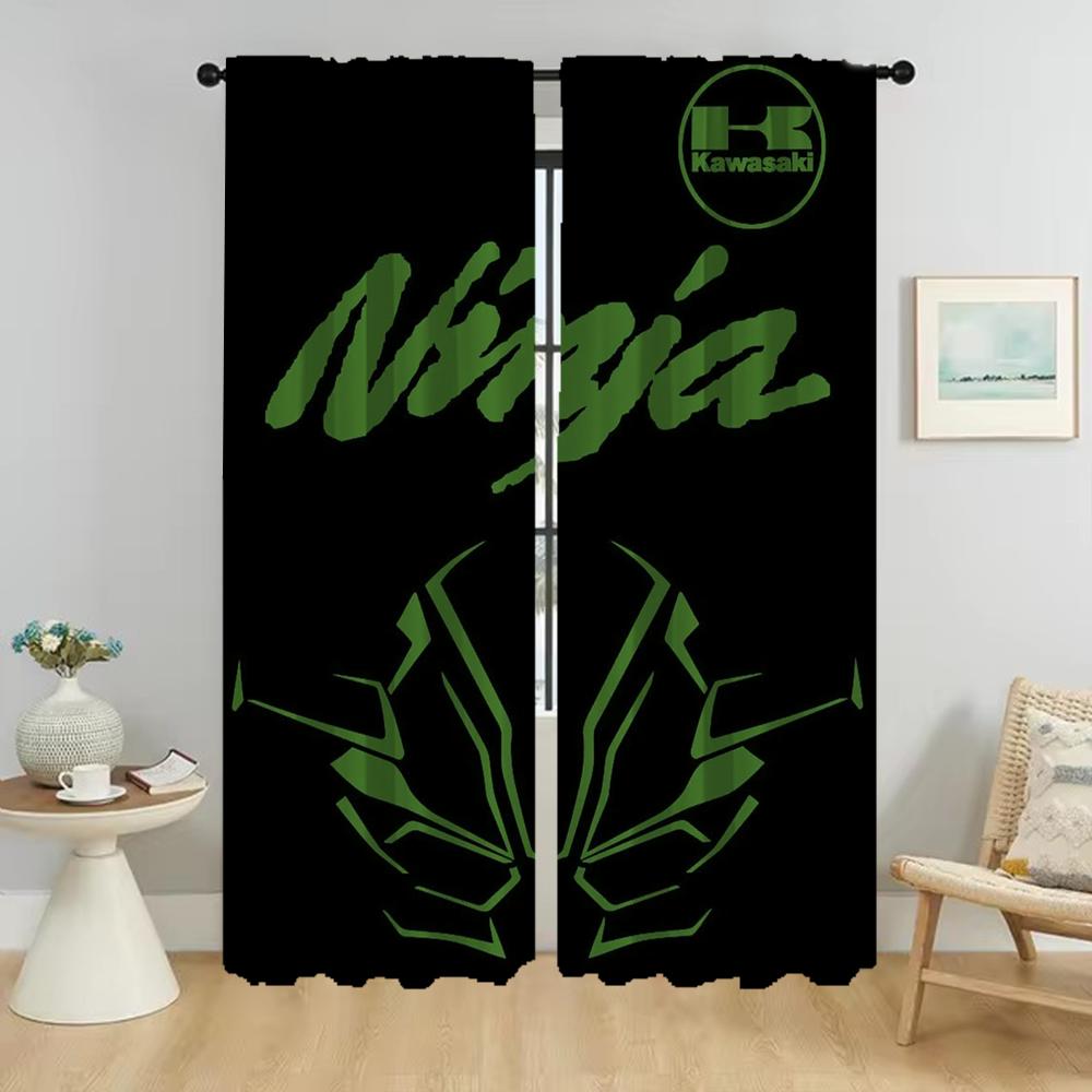 

Оттенки Kawasakies Тюль для спальни Блэкаут шторы для гостиной Домашние интерьерные шторы 2 штуки Оконная штора Перегородка W50xH70cmx2pcs-CL