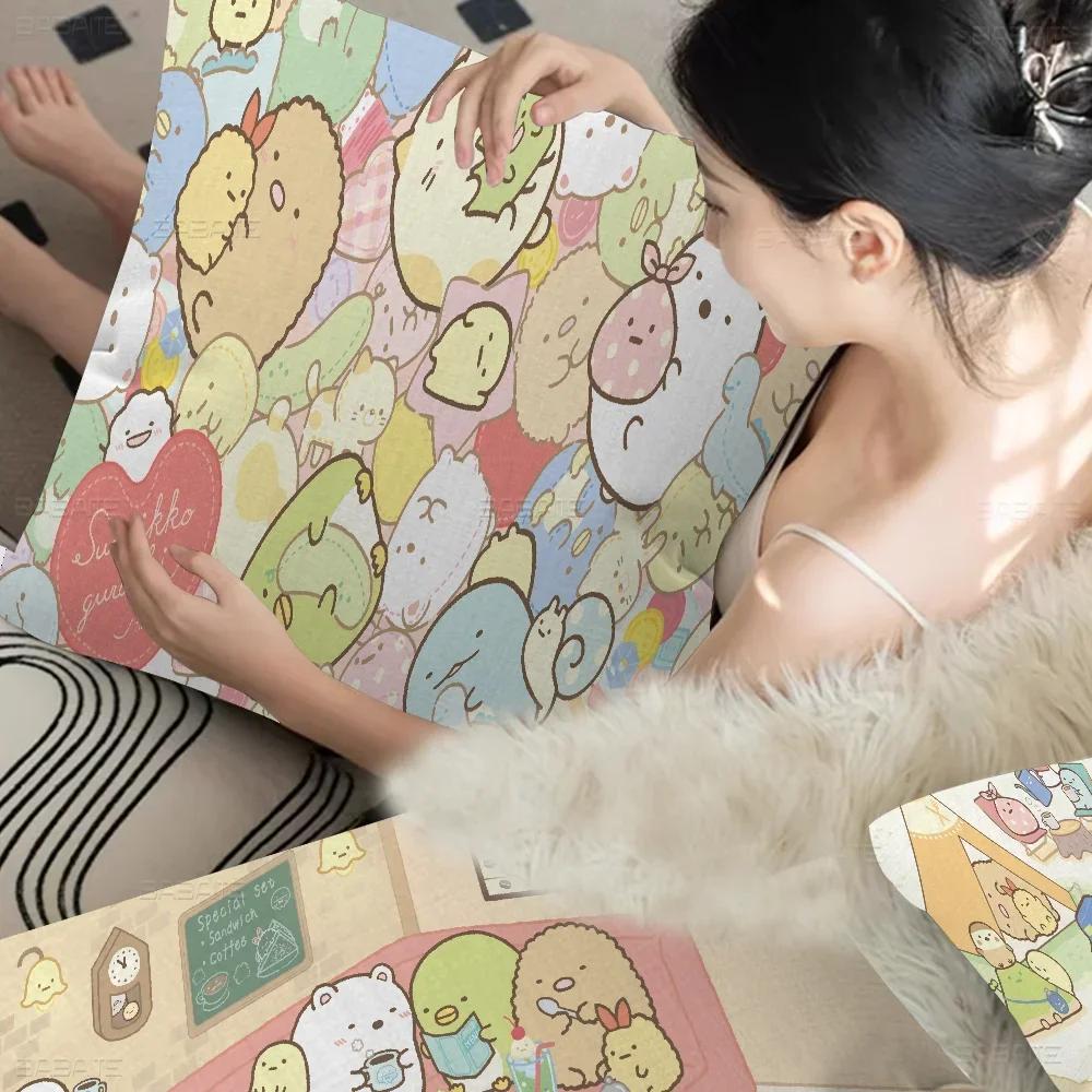 Kawai Sumikko Gurashi Personalized Pillow Cover Kids Bedroom Wild Party Decor Pillowcase Kid Birthday Shower Gift