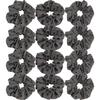 New Polka Dot Hair Ties Rope Women Large Size Heart Bowknot Printed Scrunchies Grey Black Hairband Ponytail Holder Headwear