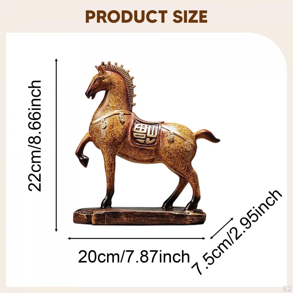 Horse Statue Figurine Decorative Piece Table Decoration Tabletop Ornament Animal Sculpture for