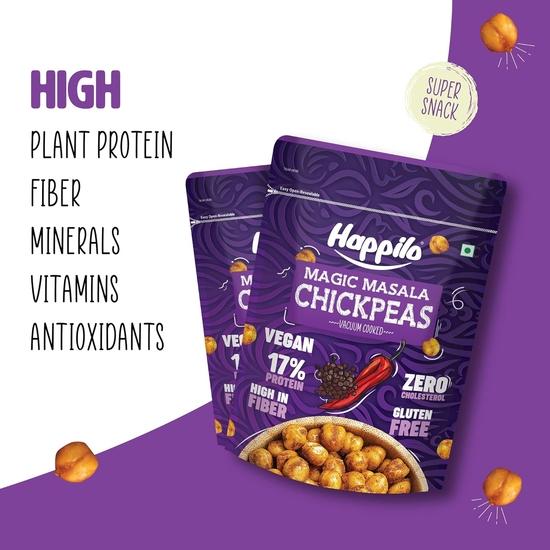 Happilo Premium Super Snack Magic Masala Chickpeas 110g, Crunchy and Delicious, Super Healthy