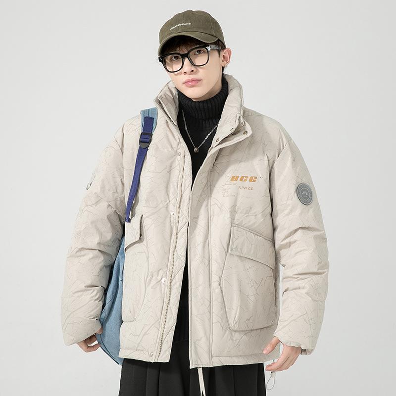 

Мужской пуховик зима новая модная тенденция теплый 90% белый утиный пух воротник-стойка утолщенный пуховик для мужчин 3XL