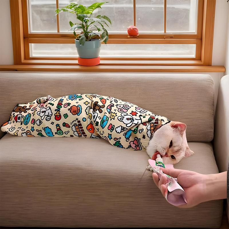 

Cat Nail Clipping Grooming Bag Self-Adherent Pet Cat Grooming Wrap Bag Pet Supplies Cat Calming Wrap For Nail Clipping Clean United States