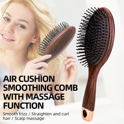 Air Cushion Detangling Hair Brush, Soft Bristles Scalp Massage Comb For Smoothing Frizz, Professional Salon Styling Tool