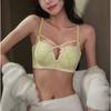 Lace V-Neck Wireless Push-Up Bra With Crisscross Straps