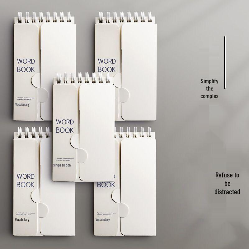 Tragbares Notizbuch mit Haftnotizen und Vokabular-Tasche